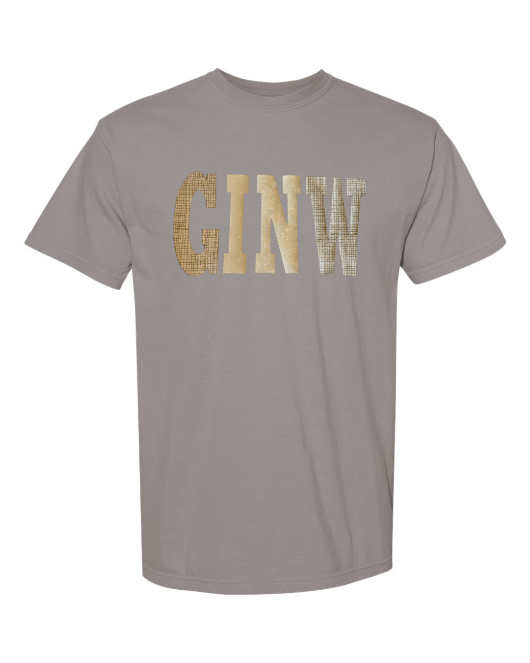 PATCHWORK GINW - GREY COMFORT COLORS TEE