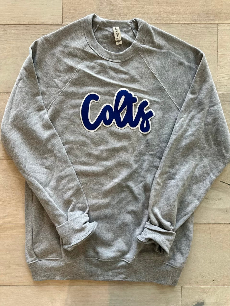 MODERN COLTS - GREY SPONGE CREWNECK