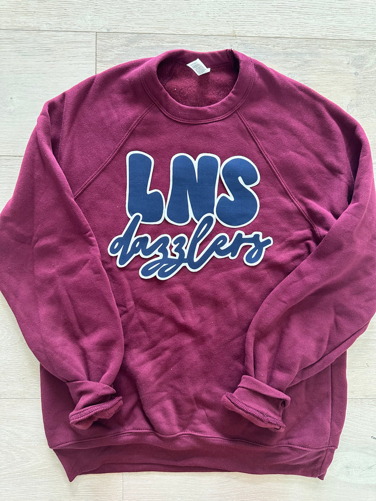 LNS DAZZLERS - MAROON SPONGE CREW