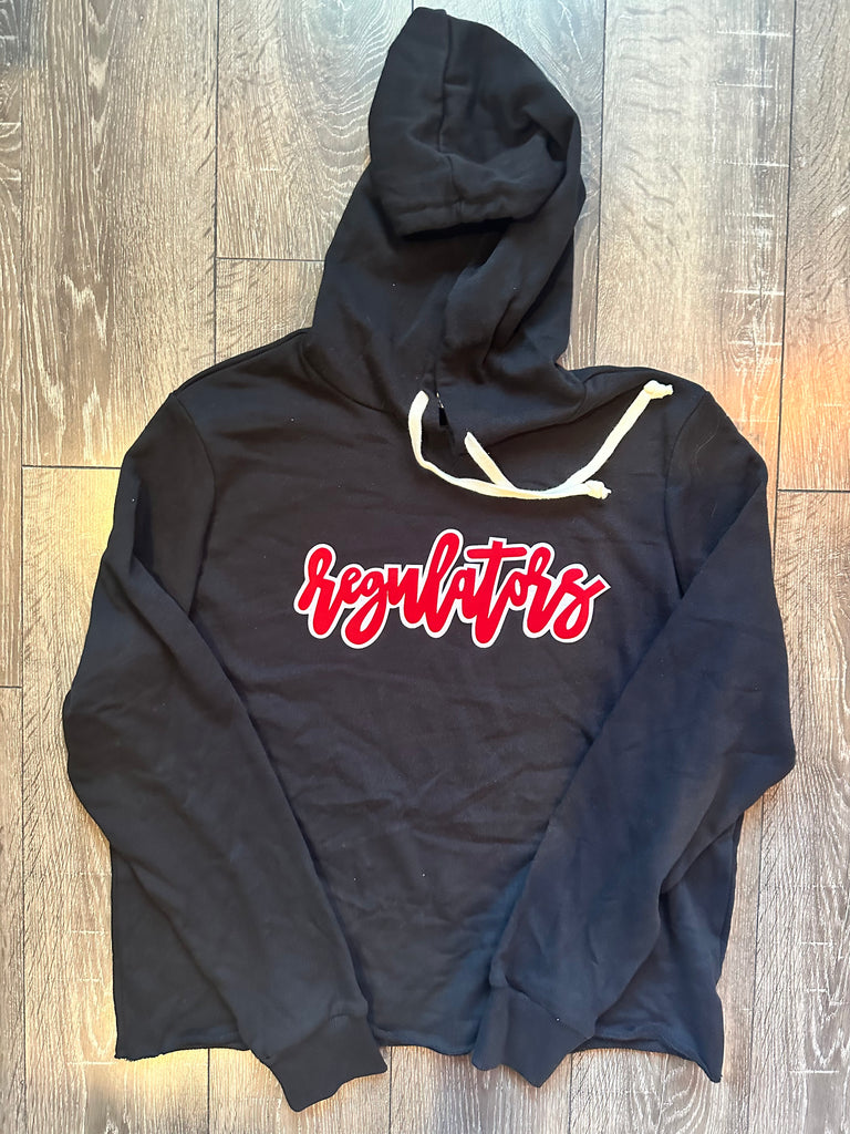 CURSIVE REGULATORS - BLACK LIGHTWEIGHT HOODIE