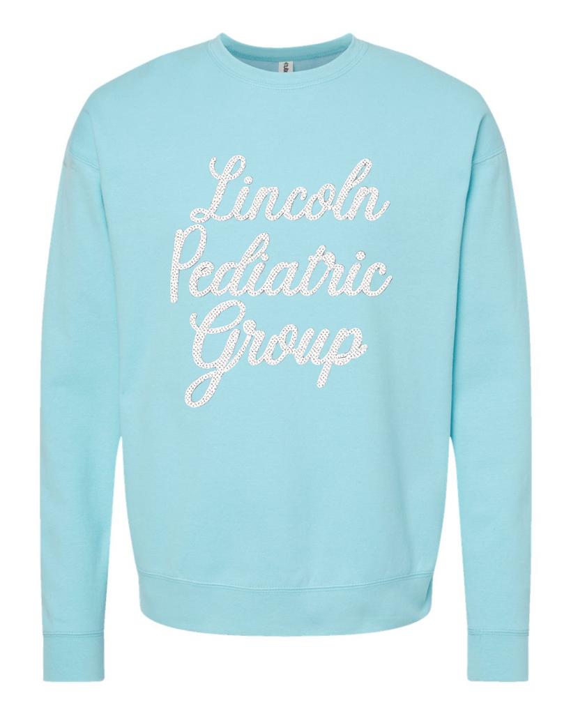 LINCOLN PEDIATRIC GROUP - (BLACK/WHITE POLKA) - PURIST BLUE CREW