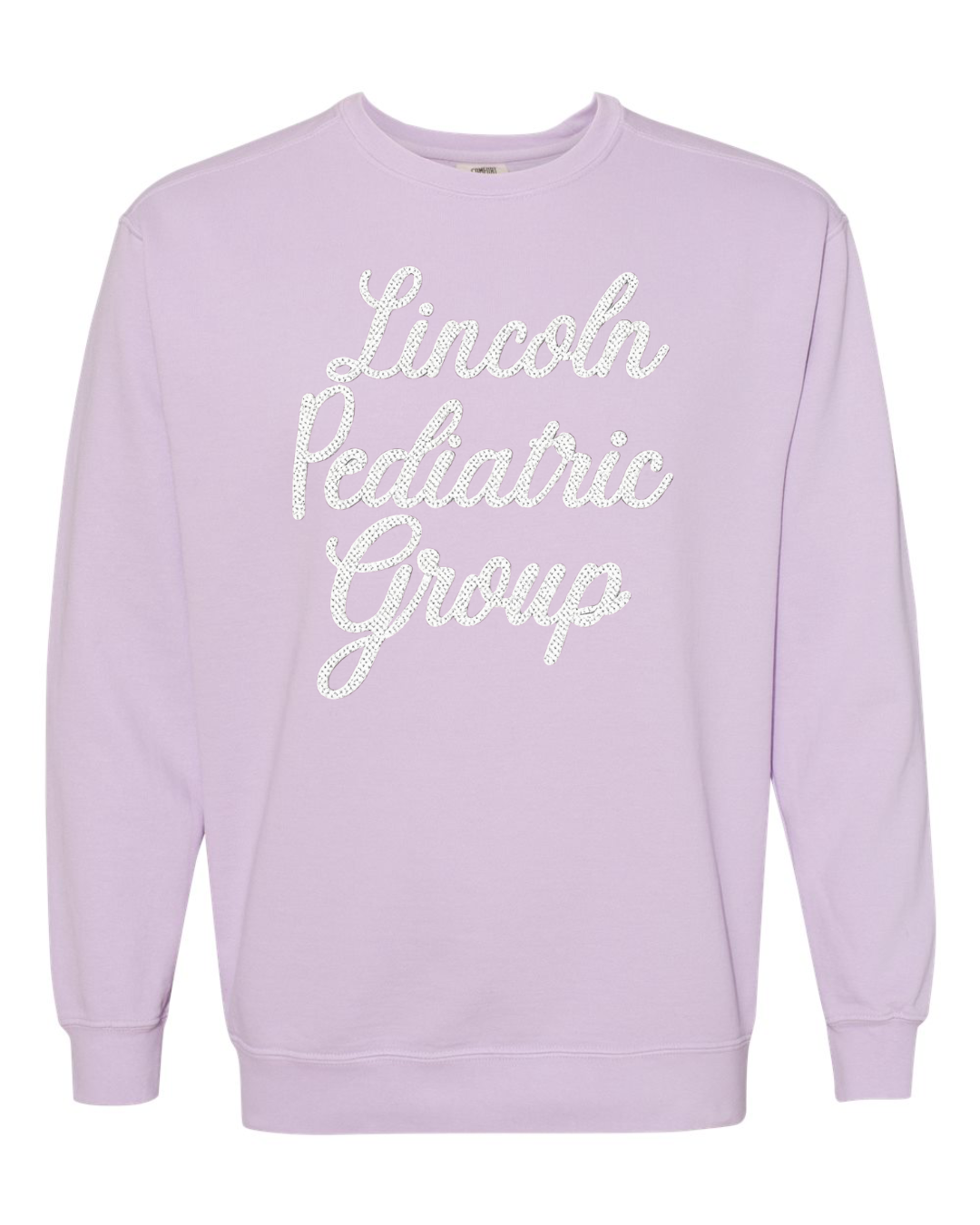 LINCOLN PEDIATRIC GROUP - (BLACK/WHITE POLKA) - PURPLE COMOFORT COLORS CREW