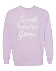 LINCOLN PEDIATRIC GROUP - (BLACK/WHITE POLKA) - PURPLE COMOFORT COLORS CREW