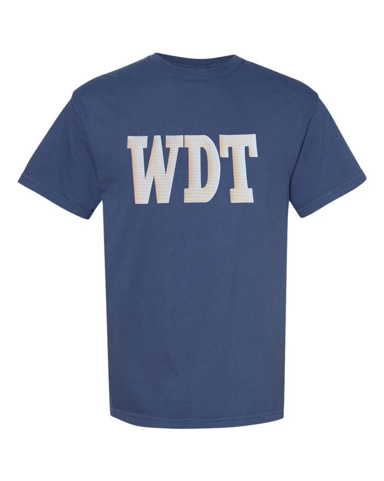WHITE/BLACK POLKA DOT WDT - CHINA BLUE TSHIRT