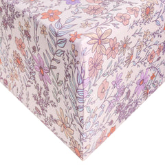 Copper Pearl - Premium Knit Fitted Crib Sheet - Flora