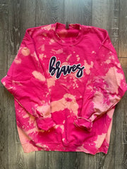 BRAVES - PINK DYED CREW