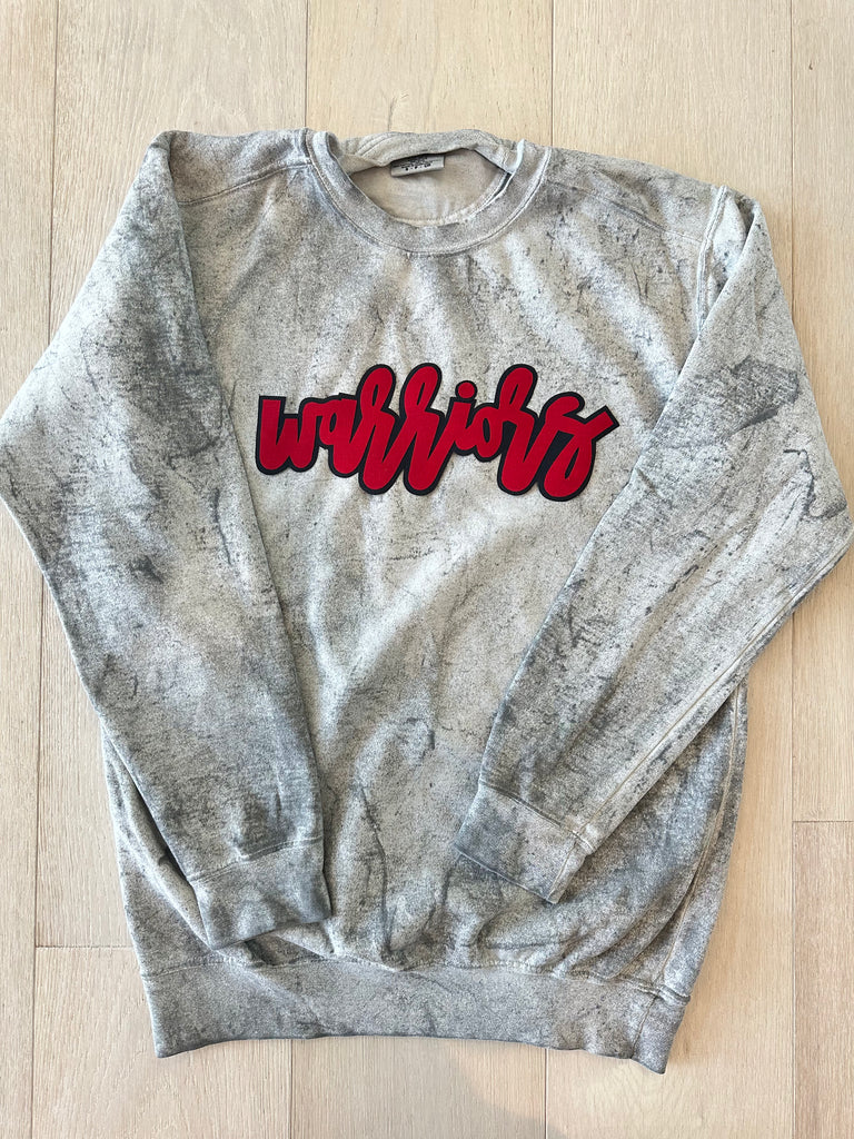 WARRIORS - GREY DYED CREW