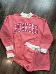 HUSKERS - RED STRIPED MOCKNECK SET