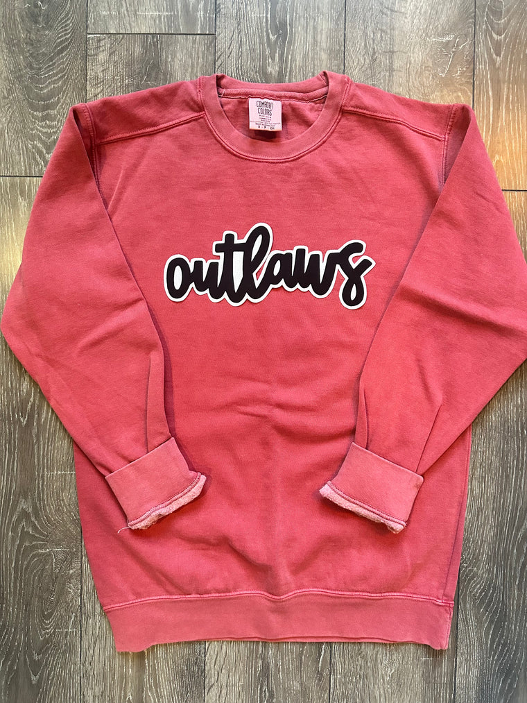 MODERN OUTLAWS - CRIMSON COMFORT COLORS CREW