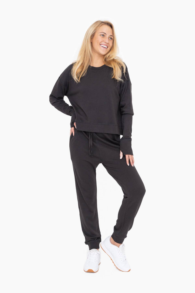 Mono B - Mono B GREEN - Organic Cotton Blend Crew Neck: NATURAL / S:M:L (2:2:2)