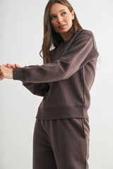 Mono B - Classic Fit Fleece Sweatshirt: PEARLED IVORY / S:M:L (2:2:2)