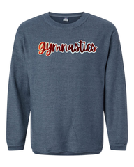 RED METALLIC/WHITE GYMNASTICS - NAVY RIBBED CREW