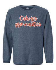 RED/WHITE CAHOY'S GYMNASTICS - NAVY RIBBED CREW