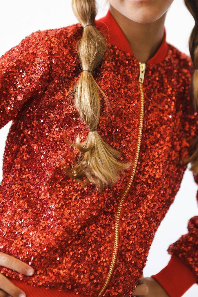 Mila & Rose - Red Sequin Jacket: 2T