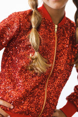 Mila & Rose - Red Sequin Jacket: 11/12