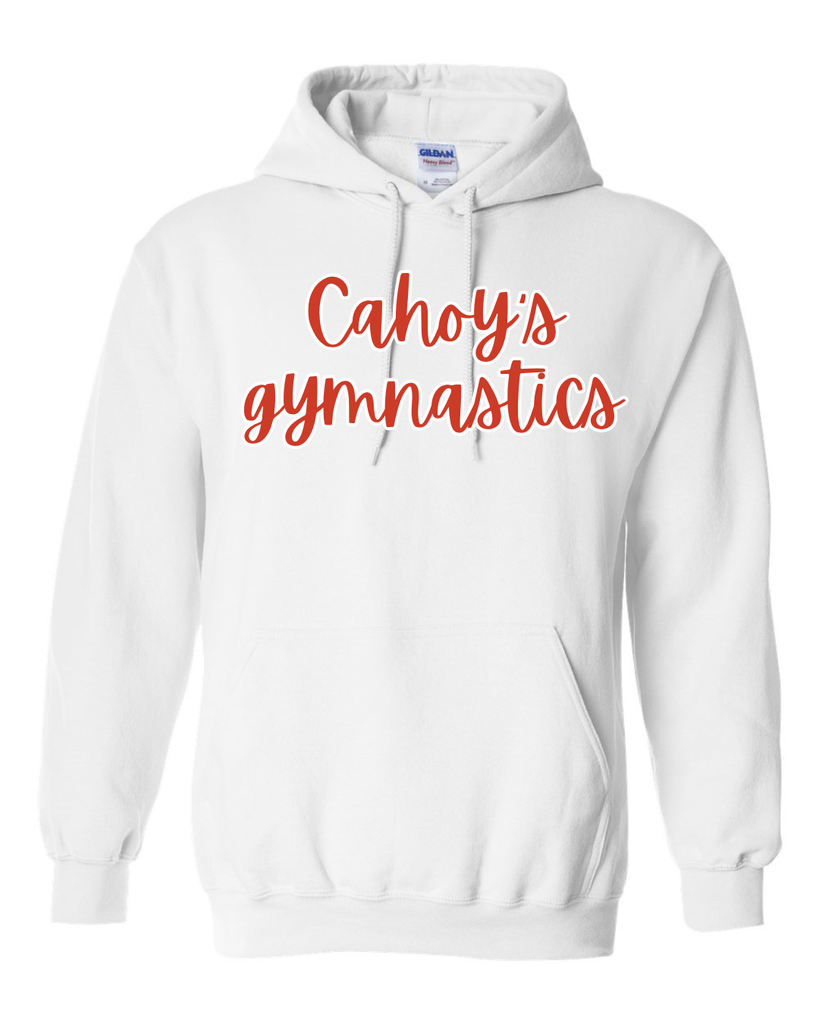 RED CAHOY'S GYMNASTICS - WHITE HOODIE (YOUTH + ADULT)