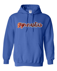 RED METALLIC/WHITE GYMNASTICS - BLUE HOODIE (YOUTH + ADULT)