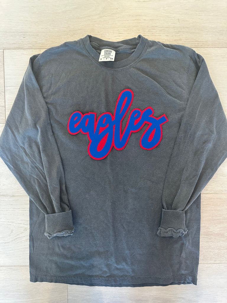 EAGLES - GREY COMFORT COLORS LONG SLEEVE