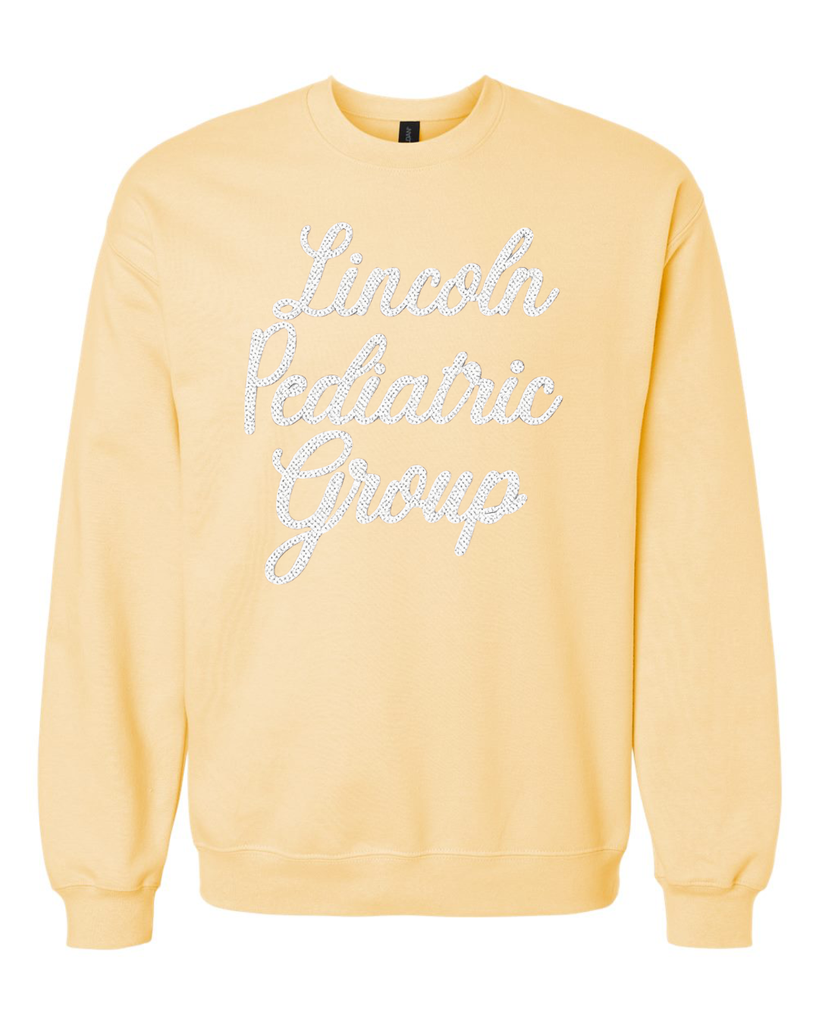 LINCOLN PEDIATRIC GROUP - (BLACK/WHITE POLKA) - YELLOW CREWNECK