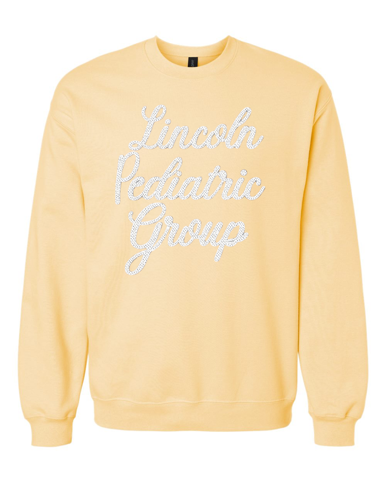 LINCOLN PEDIATRIC GROUP - (BLACK/WHITE POLKA) - YELLOW CREWNECK