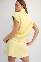 Rae Mode - MODAL SCUBA STRIPE LUXE V-NECK SLEEVELESS TOP: Brink Pink/Cream / S-M-L(2-2-2)