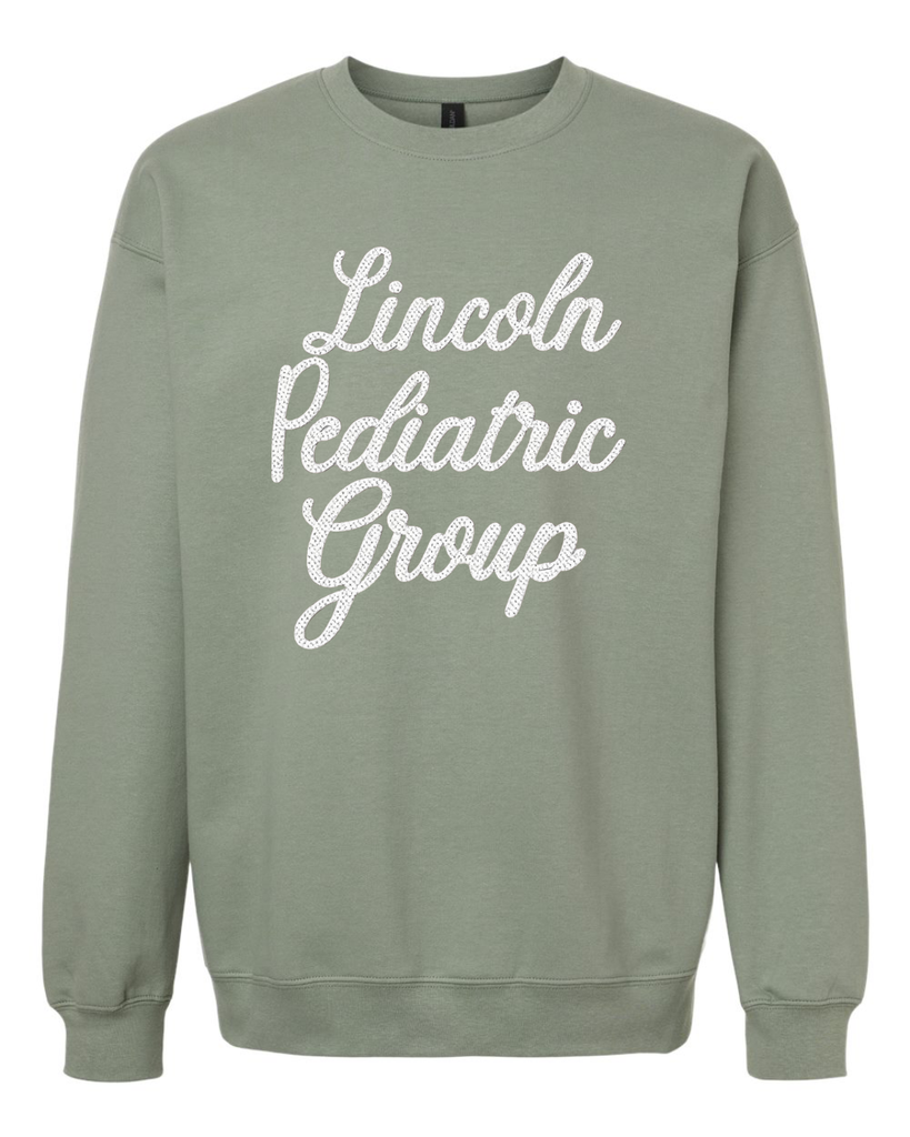LINCOLN PEDIATRIC GROUP - (BLACK/WHITE POLKA) - SAGE CREWNECK