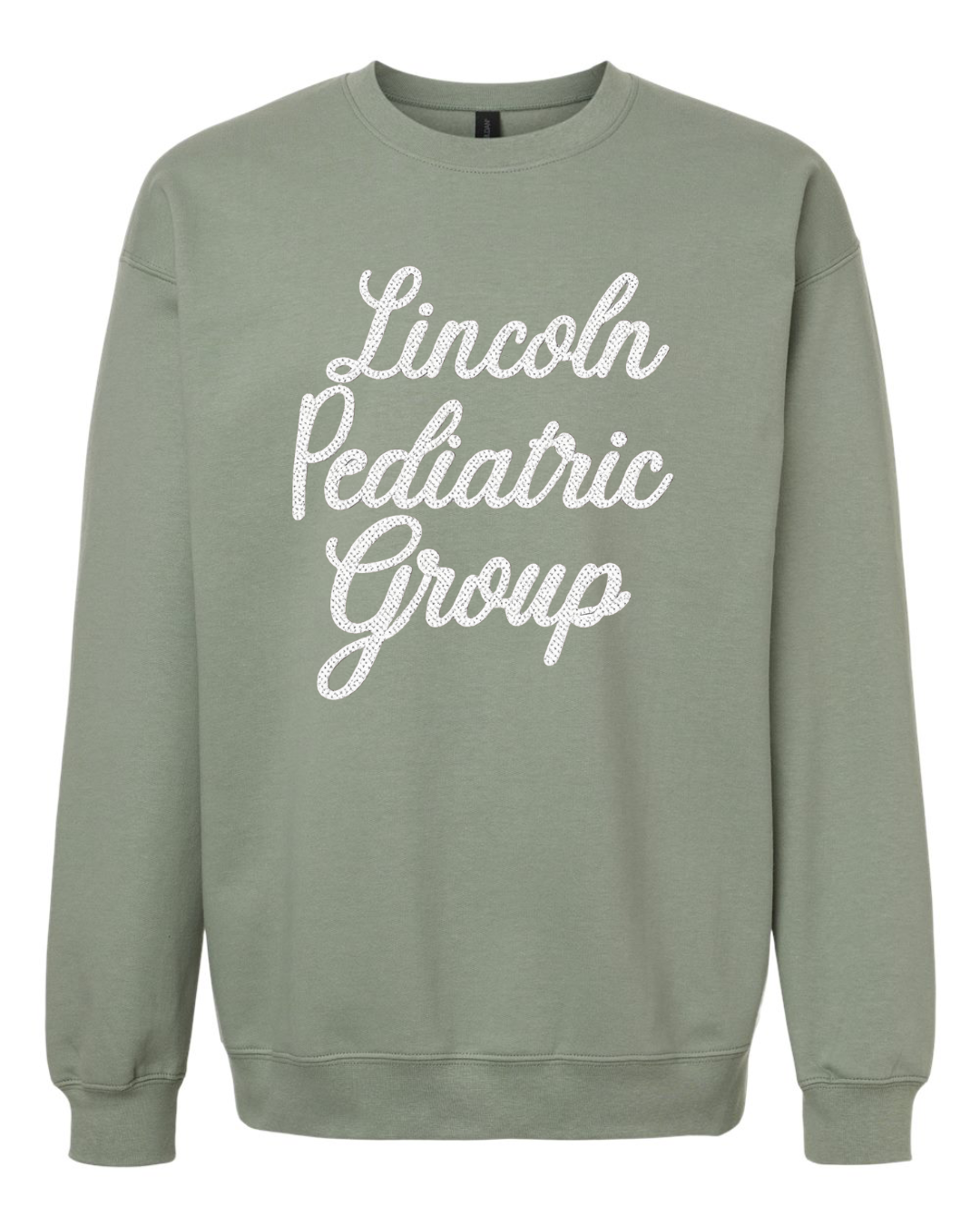 LINCOLN PEDIATRIC GROUP - (BLACK/WHITE POLKA) - SAGE CREWNECK