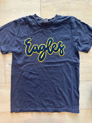 NAVY/YELLOW EAGLES - NAVY COMFORT COLORS TEE (YOUTH + ADULT)