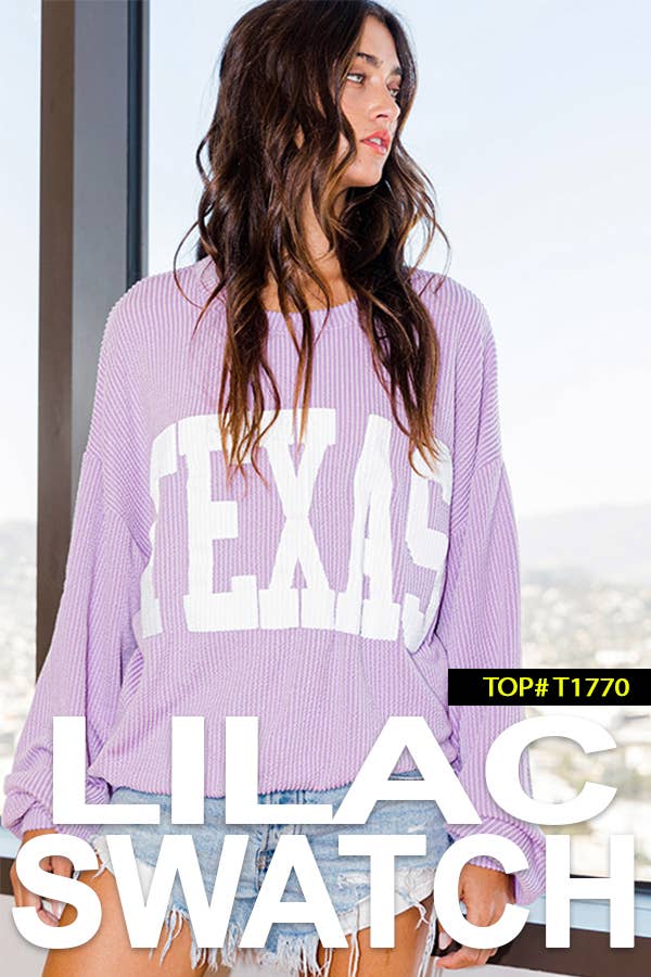 BUCKETLIST - T1770N 'NEBRASKA' Comfy Oversize Graphic Sweatshirt: Red / S-M-L (2-2-2)