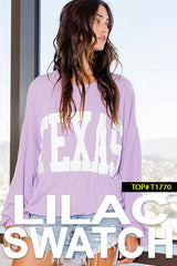 BUCKETLIST - T1770N 'NEBRASKA' Comfy Oversize Graphic Sweatshirt: Red / S-M-L (2-2-2)