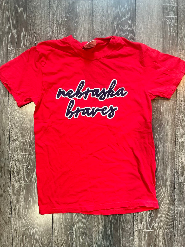 NEBRASKA BRAVES - RED COMFORT COLORS TEE