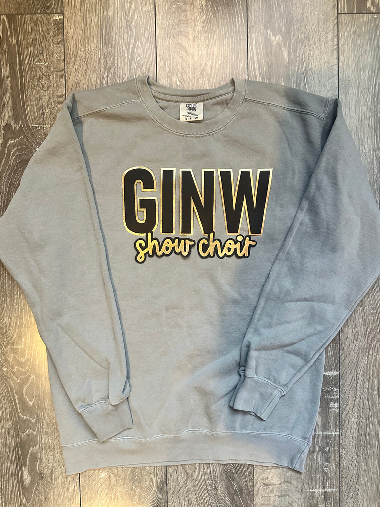 GINW SHOW CHOIR - GREY COMFORT COLORS CREWNECK