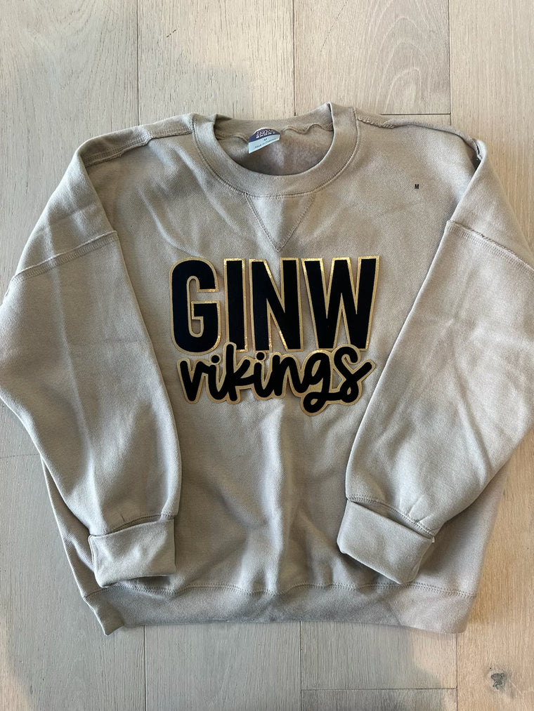 GINW VIKINGS - SAND SUEDED CREW