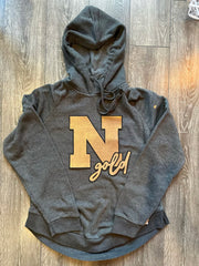 N + GOLD - GREY ANGEL FLEECE HOODIE