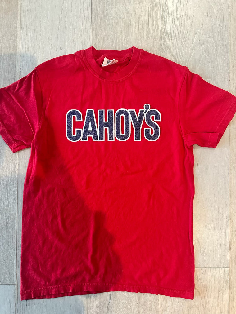 BLOCK CAHOY'S - RED COMFORT COLORS TEE - YOUTH + ADULT