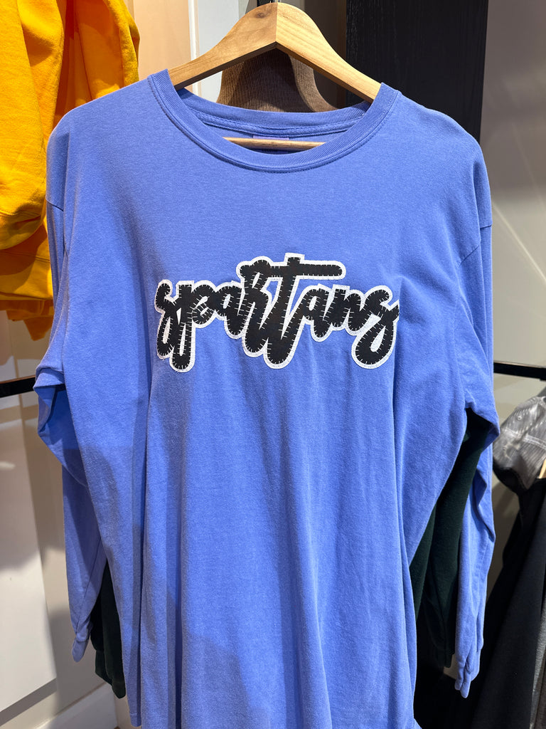 SPARTANS - BLUE COMFORT COLORS LONG SLEEVE TEE