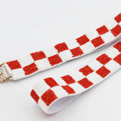 Treasure Jewels Inc. - Checkered Red/White Strap