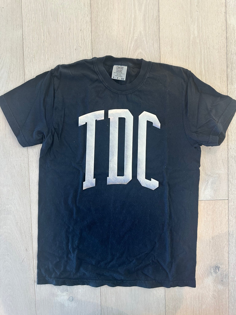 SILVER METALLIC TDC - BLACK  COMFORT COLORS TEE - YOUTH + ADULT