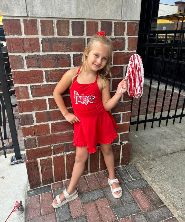 N or HUSKERS - RED ATHLETIC DRESS (PRE-ORDER)