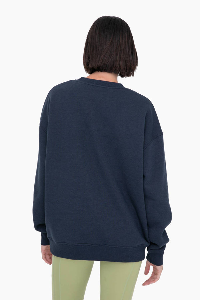 Mono B - Oversized Fleece Sweatshirt: TOAST / S:M:L (2:2:2)