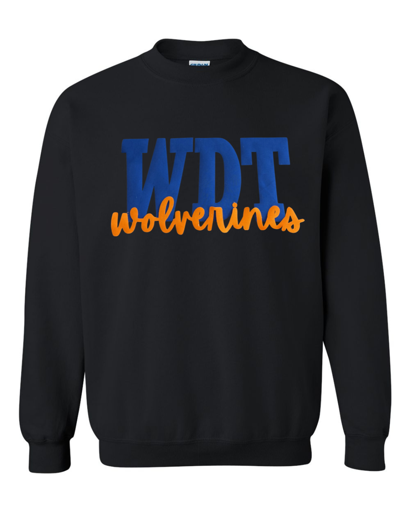 BLUE METALLIC WDT ORANGE WOLVERINES - BLACK CREW