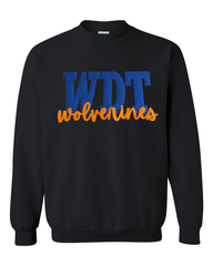 BLUE METALLIC WDT ORANGE WOLVERINES - BLACK CREW