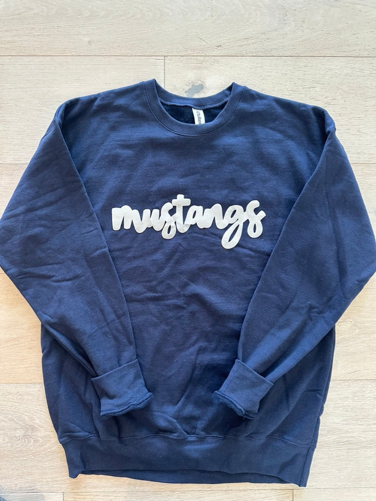 MODERN MUSTANGS - NAVY TULTEX CREW (YOUTH + ADULT)