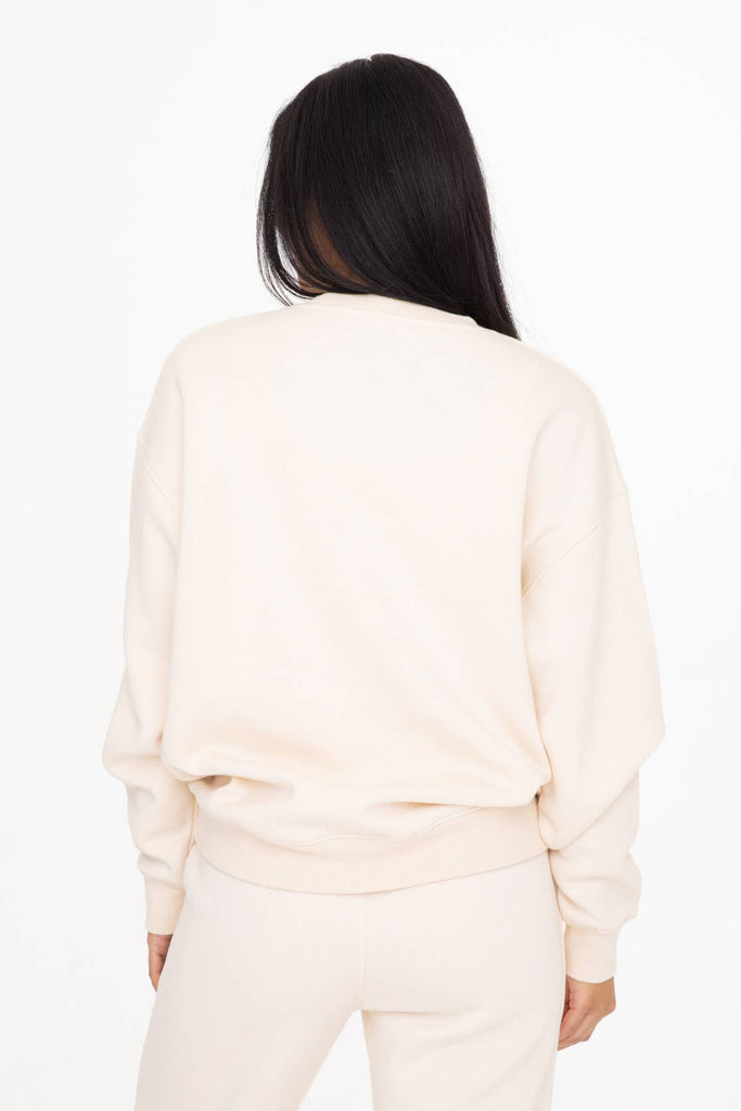 Mono B - Oversized Fleece Sweatshirt: HEATHER GREY / S:M:L (2:2:2)