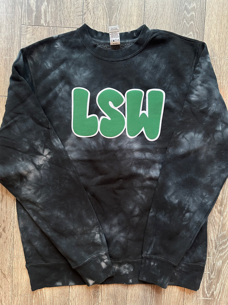 LSW - BLACK DYED CREW