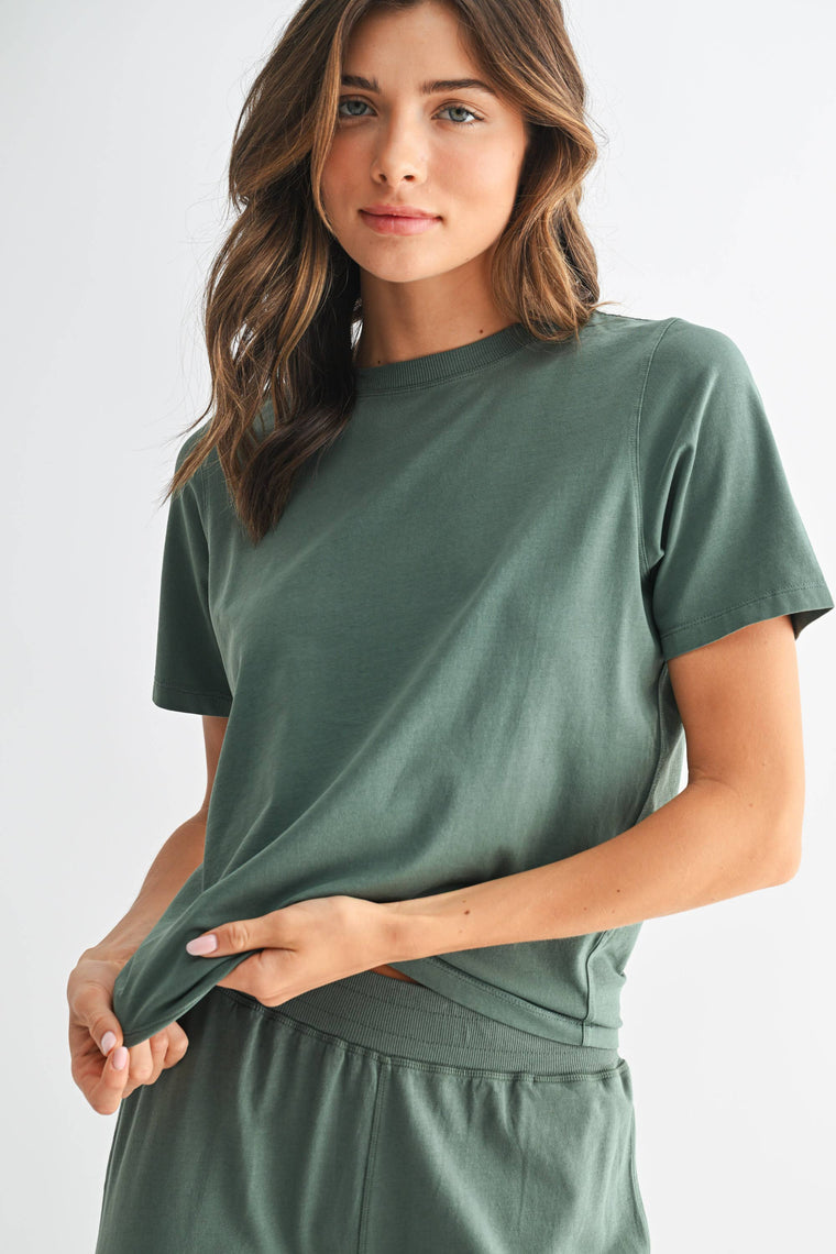 Mono B - Classic Boxy Fit Tee: RED PEAR / S:M:L (2:2:2)