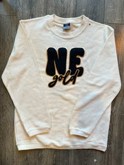 NE GOLD - IVORY RIBBED CREW