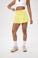 Active by Anna-Kaci - High Waist Athletic Skort Built In Shorts Pocket: Red / XL