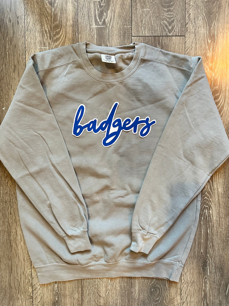 DAINTY BADGERS - GREY COMFORT COLORS CREW