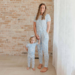 Copper Pearl - Bamboo Women's Short Sleeve Pajamas - Vintage Carnival: X-Large